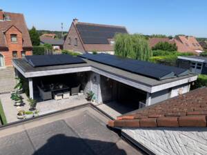 zonnepanelen op pergola 